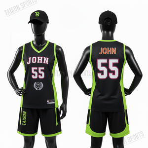 Uniforme d'équipe de basket-ball pour femmes, tissu en maille polyester premium 150 GSM, panneaux latéraux vert, violet, blanc, impression par sublimation personnalisée du logo - Product Image 5