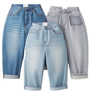 Jeans en denim grande taille décontractés style streetwear avec boutons brodés déchirés et décorations tissu doux délavé respirant - Product Image 3