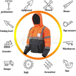 Chaqueta de Seguridad de Último Diseño, Chaqueta de Seguridad al Mejor Precio, Color Personalizado, Ropa de Alta Visibilidad - Product Image 5