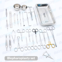 DAVICON ENTERPRISES Kit d'instruments de chirurgie des paupières en acier inoxydable allemand de qualité supérieure pour blepharoplastie, en plastique, pour chirurgie esthétique, tungstène