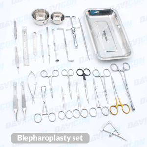 DAVICON ENTERPRISES Juego de Blefaroplastia de Acero Inoxidable Alemán, Kit de Instrumentos Quirúrgicos Cosméticos de Plástico Premium para Cirugía de Párpados, Tungsteno - Product Image 2