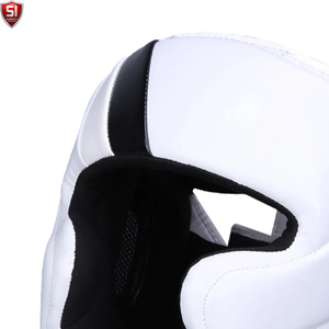 Protector de Cabeza para Boxeo, Cuero PU, Negro y Dorado, Protector Ligero para Sparring, Unisex para Adultos, Visera Única, Casco Deportivo Transpirable - Product Image 3
