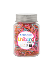 Bandes élastiques pour cheveux en TPU, fabriquées en Corée, unisexes, personnalisées OEM ODM, dans une bouteille en plastique, non toxiques, élastiques, certifiées OEKO-TEX - Product Image 1