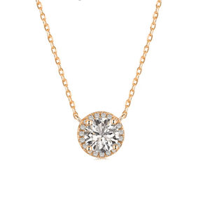 Collier Pendentif Améthyste Or Rose, Taille Marquise, Sertissage Ouvert, Plaqué Rhodium, Chaîne Classique Unisexe, Idéal pour Fiançailles - Product Image 1