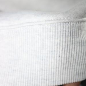 CARMICMAEL ASH GREY <b>Mock</b> <b>Neck</b> Sweatshirt 100% Applique Embroidery wide <b>neck</b> Sweatshirt Finer Threads - Product Image 5