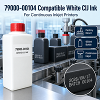 Encre blanche 950 ml pour imprimantes à jet d'encre continu CIJ, référence 79000-00104, prix usine d'origine