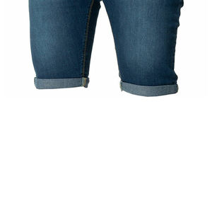 Pantalones Cortos de Mezclilla de Algodón para Hombre, Estilo Urbano de Verano, Rectos, Personalizados, Holgados, Desgastados, Lavado Oscuro, Color Liso, Casuales, Vintage, de Moda - Product Image 2