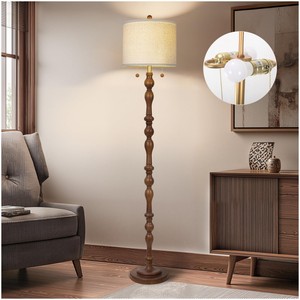 Acacia <b>Wood</b> Twisted Spiral Table <b>Lamp</b> <b>Base</b> Wholesale | Natural Grain Handcrafted - Product Image 2