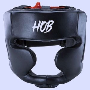 Protector de Cabeza para Boxeo HOB, Cuero PU, Negro y Blanco, Casco Protector Facial Completo, Unisex, Equipo Deportivo para Adultos - Product Image 3