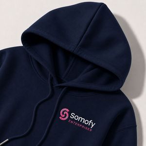 Sudadera con Capucha para Mujer Somofy Enterprises, 100% Algodón, Tejido de Felpa, Ecológica, Logotipo Bordado en la Parte Delantera, Color Sólido, Invierno - Product Image 4