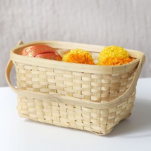 Natural Bamboo Wooden <b>Picnic</b> Basket <b>Hamper</b> Handmade Camping White Baskets for 2 Person Made in Vietnam - Product Image 4