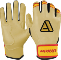 Gants de frappe de baseball en cuir de chèvre de qualité supérieure, fermeture à boucle, tailles et couleurs personnalisables, design antidérapant durable, Adiha Impex
