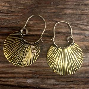 Pendientes de Aro de Latón Estilo Bohemio Rústico, de Moda, para Bodas y Fiestas, Hechos a Mano, con Acabado Vintage, Joyería Chic y Elegante - Product Image 3