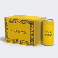 Boîte en carton ondulé personnalisée écologique, réutilisable pour les boissons, jus, vin, bière, boissons énergisantes, emballage de bouteilles d'eau pour la vente au détail
