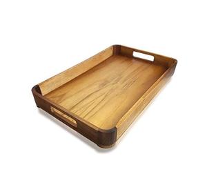 Plateau de service moderne en bois avec poignées, finition lisse, écologique et compatible lave-vaisselle, idéal pour la cuisine et la décoration de table basse - Vente chaude - Product Image 1