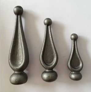 Embout décoratif en fer forgé pour clôture, ornement de sommet de portail en métal, capuchon d'embout de garde-corps en fer forgé, écologique, rond de 3 pieds - Product Image 2