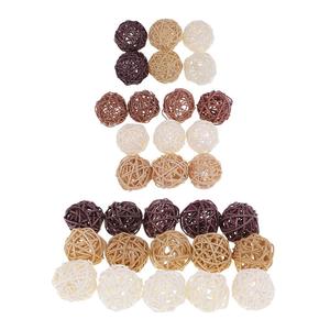 Adornos Navideños Populares de Bolas de Ratán Tejidas, Adornos Colgantes para Decoración Festiva del Hogar, Decoraciones para Árboles de Navidad e Interiores - Product Image 2