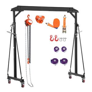 Grue portique réglable de 5 tonnes, hauteur de levage maximale de 6 m, palan de levage portable pour atelier - Product Image 1