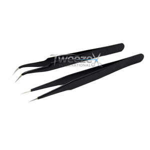 Pince à épiler Tweezex International en acier inoxydable de qualité supérieure, logo personnalisé pour les extensions de cils professionnelles, outil de beauté de précision - Product Image 4