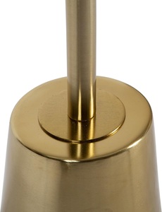 โต๊ะข้างทรงกลมสีทองเก๋ไก๋ ฐานทรงกระบอกเพรียวบาง ดีไซน์ประหยัดพื้นที่ แข็งแรงมั่นคง เหมาะสำหรับตกแต่งห้องนั่งเล่นสไตล์โมเดิร์น - Product Image 5