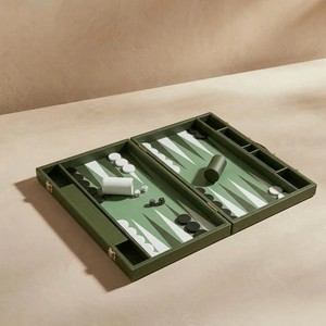 Factory Directly Selling Custom Luxury Tournament Recreational Games Board Chips Handmade PU Leather <b>Backgammon</b> <b>Set</b> - Product Image 2