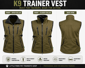 เสื้อกั๊กกีฬาสุนัขแบบสั่งทำพิเศษสำหรับการฝึก K9 และการผจญภัยกลางแจ้ง มีกระเป๋าซิป คอตั้ง สวมใส่สบายสำหรับกิจกรรมกลางแจ้ง - Product Image 4