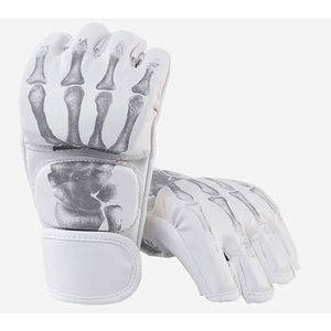 Gants de boxe bleus pour hommes avec coutures renforcées pour une durabilité accrue, gants de MMA - Product Image 1