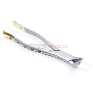 Premium German Manual Dental Extracting Forceps Set #150/#151/#23 Gold Handle Stainless Steel SIGAL MEDCO SM-<b>DS</b>-0280 CE - Product Image 3