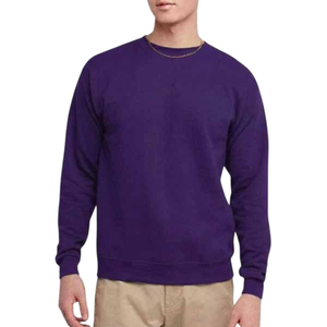 Felpa da <span class=keywords><strong>Uomo</strong></span> <span class=keywords><strong>Viola</strong></span> con Collo Tondo in 100% Cotone Lavorato a Maglia, Vestibilità Regolare, Tinta Unita, Manica Lunga, Casual, Autunnale - Product Image 1