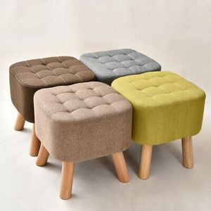 Banc ottoman en bois minimaliste de luxe avec revêtement en tissu pour la chambre à coucher et la zone de dressing - Product Image 3