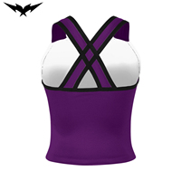 Vente en gros de chemises à manches longues pour adultes Bigetron Sports, hauts de cheerleaders, costumes, uniformes de cheerleading personnalisés avec bordure dorée