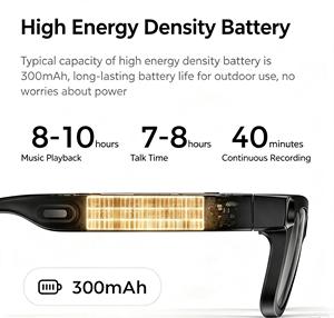 Hands-Free AI Smart <b>Glasses</b> with 8MP Video <b>Camera</b> Built-in AI Voice Assistant & Bluetooth Audio for Vlogging & Travel - Product Image 4