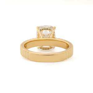 <b>Cushion</b> <b>Old</b> Mine Cut Lab Diamond Ring Designed for Women Gold 3.5 Carats IGI Certified Lab Diamond Ring for Engagement - Product Image 6