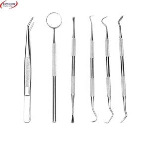 Kit d'examen dentaire Surtechs 6 pièces, conception allemande, instruments chirurgicaux en acier inoxydable, alimentation manuelle, certifié CE - Product Image 2