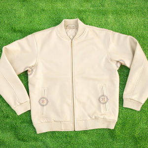 Vestes bomber personnalisées, style varsity, en cuir de vachette véritable de qualité supérieure, à grain naturel, pour l'hiver, mode décontractée, streetwear - Product Image 1