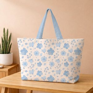 Sac de courses en coton tissé réutilisable et écologique avec un design spacieux pour la promotion en supermarché, les cadeaux et le rangement - Product Image 3