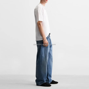 Wholesale Streetwear Plain Blank T-shirts Oversize Heavyweight <b>White</b> Shirts Drop Shoulder 100% Cotton t Shirts Manufacturer - Product Image 3