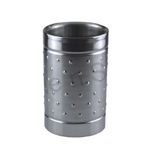 Enfriador de vino de acero inoxidable Diseño de puntos Cubo de champán con asas de agarre Enfriador de vino de acero Cubo de vino con perilla Impresión de estrellas - Product Image 1