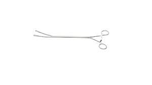 Abrazadera curva izquierda VATS Duval con mordazas triangulares dentadas, eje de 10 mm, trinquete de 15 mm, longitud de trabajo de 23,5 cm, longitud total de 34 cm - ZETOMEDPRO - Product Image 6