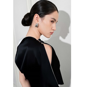High Fashion Blouse Women <b>Tops</b> Elegant NAYAN SILK-SATIN <b>TOP</b> MISSION SATIN Spring Season Short Sleeve Women's Blouses & Shirt - Product Image 5