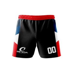Custom Design Your Own Colour <b>Rugby</b> Shorts men and <b>Women</b> Footy Shorts With Pockets Sublimation Print - Product Image 1