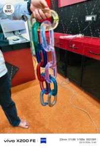 Cadena de Eslabones de Resina Epoxi Transparente Grande y Colorida para Decoración de Pared, Proyectos DIY, Cortina Divisoria de Habitación con Diseño de Ángel Personalizable - Product Image 2