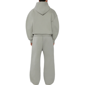 Custom Logo Streetwear Boxy <b>Cropped</b> <b>Zip</b> <b>up</b> Hoodies and Sweatpants Set Manufacturer Oversized Blank Sport Men's Tracksuit new - Product Image 3