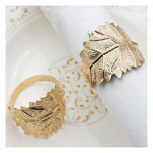 Premium Artisan Metal Napkin Ring Holders with Floral Design for Elegant Dining Experience - Product Image 2