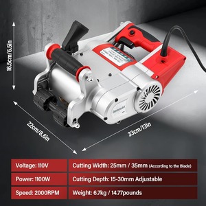 Rainureuse murale électrique 25mm+35mm, machine à rainurer les murs, profondeur de coupe réglable, sans poussière - Product Image 5