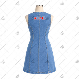 ขายส่งกรีกเดลต้า |   ซิกมา |   เสื้อผ้าชมรมธีต้า ชุดเดรสยีนส์สั้นปักลาย แขนกุด ชุดเดรสยีนส์ แจ็คเก็ตยาว - Product Image 2