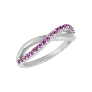 แหวนเงินแท้ 925 คุณภาพสูง ประดับพลอยแซฟไฟร์สีชมพูธรรมชาติ ดีไซน์ทันสมัย ขายดี ประดับเพชรเม็ดเล็กๆ อย่างสวยงาม - Product Image 1