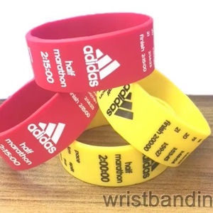 Bracelet en silicone de 25 mm imprimé, respectueux de l'environnement, produits promotionnels de bureau, impression à l'écran - Product Image 4