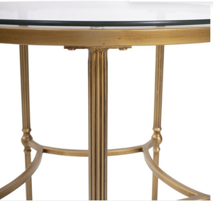 <b>Round</b> Glass Coffee <b>Table</b> <b>Gold</b> Stainless Steel Modern Living Room Side <b>Table</b> Minimalist Contemporary Furniture Durable - Product Image 2