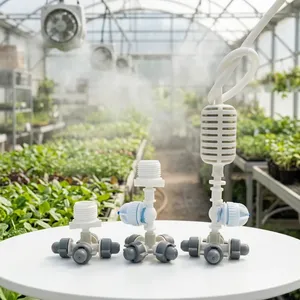 Kit de brumisation multi-voies pour serre, anti-goutte, 4 voies, avec buses de brumisation et arroseur à 360° - Product Image 1